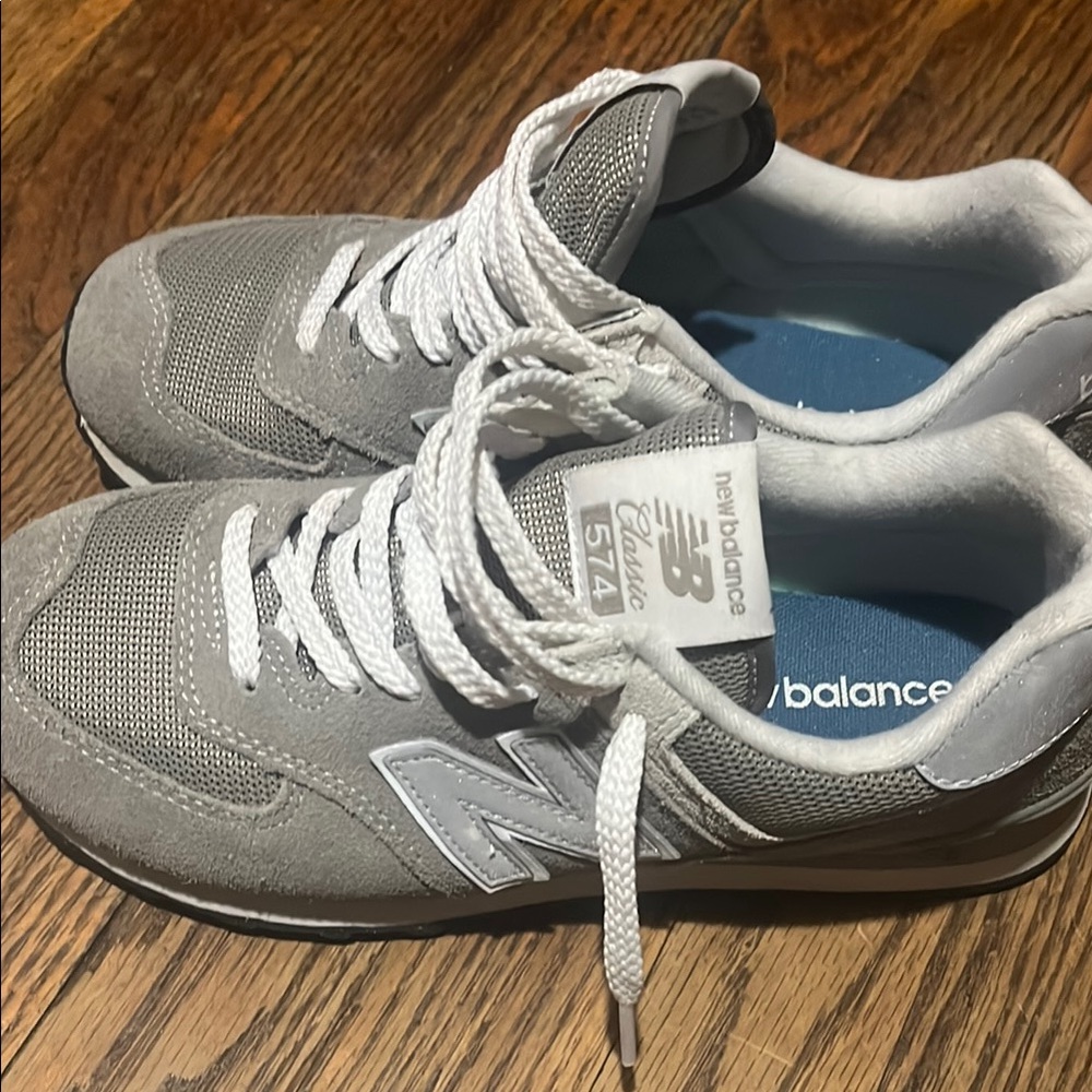 New Balance Classic Gray and White Sneakers
